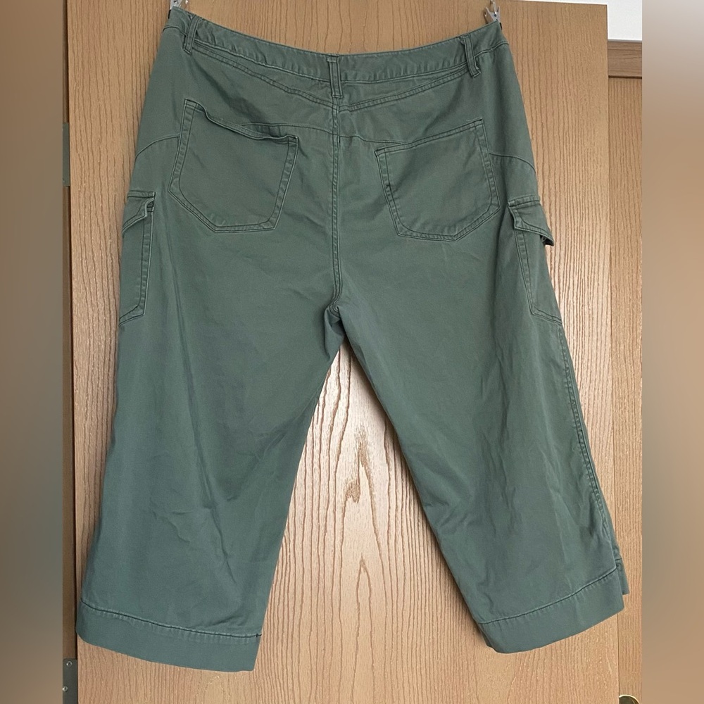 Faded Glory Olive Green Cargo Capri Pants Plus Size 22W - Picture 3 of 5